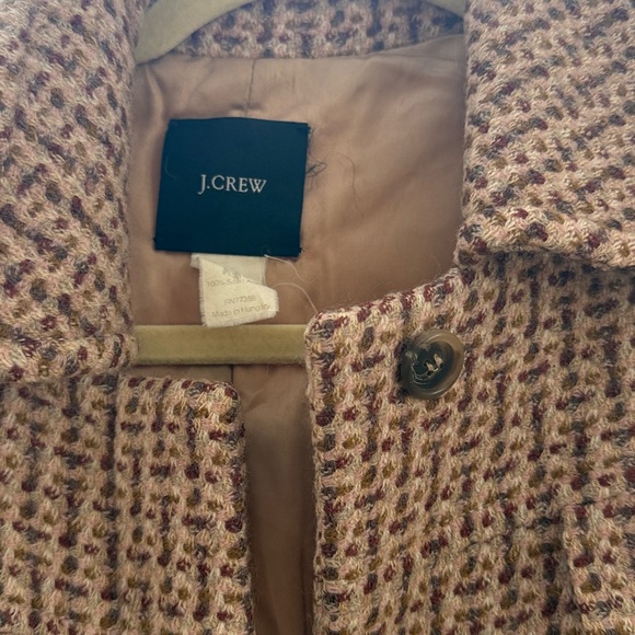J. Crew Full Length Tweed Wool Coat - Picture 2 of 4